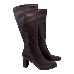 Madden NYC women’s chocolate brown tall dress boot w/block heels size 10 NWT